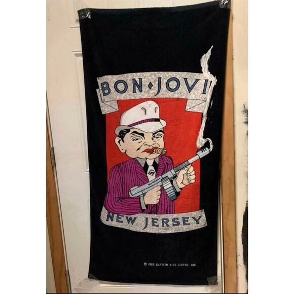 Bon Jovi Beach Towel Vintage 1989 - Picture 1 of 3